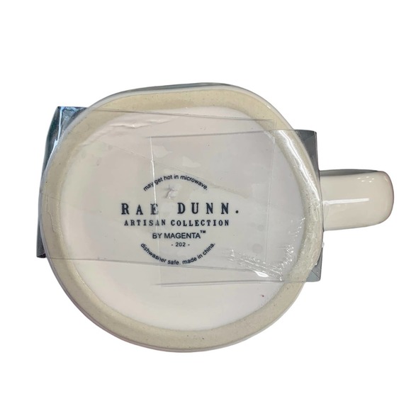 RAE DUNN MERRY XMAS MUG WITH GREEN CHRISTMAS‎ TREE TOPPER/LID  Ceramic - Picture 5 of 6